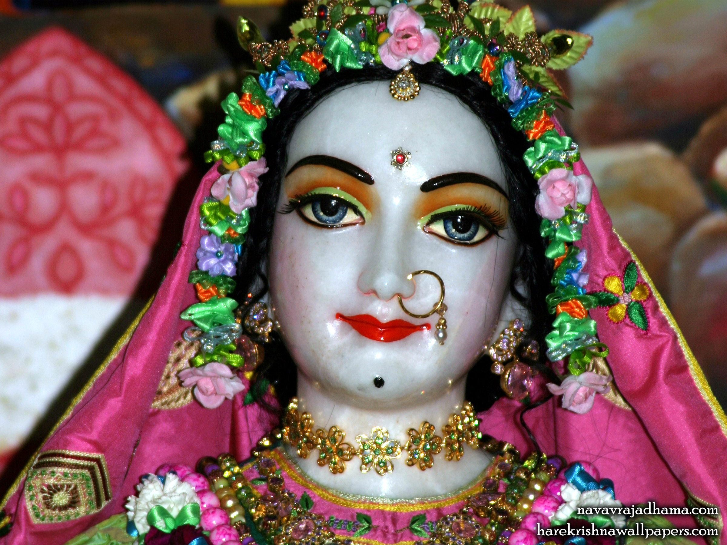 Sri Radha Close up Wallpaper (025) Size 2400x1800 Download