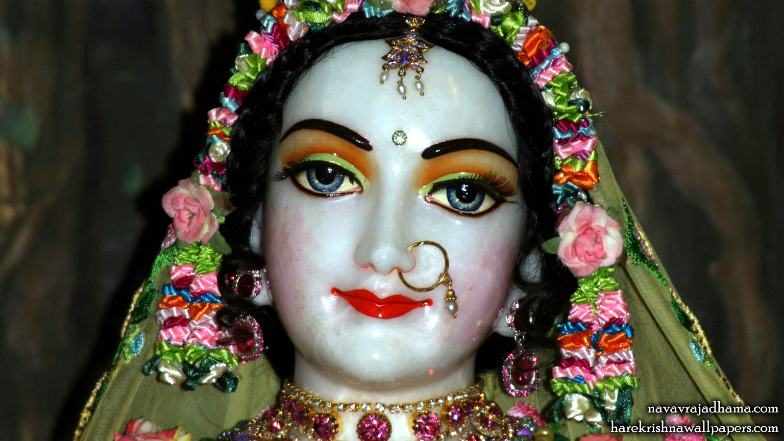 Sri Radha Close up Wallpaper (027) Size 1600x900 Download