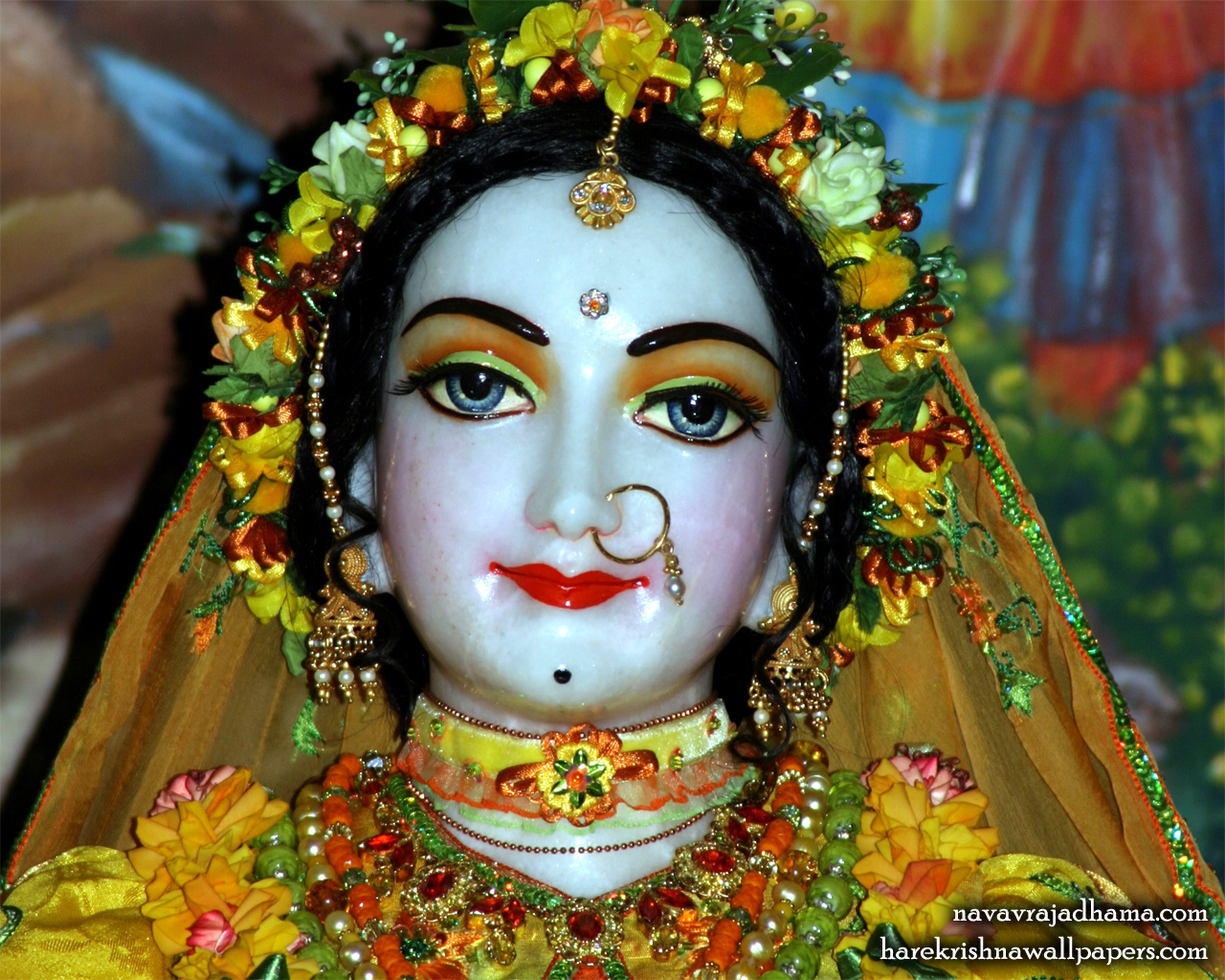 Sri Radha Close up Wallpaper (028) Size 1280x1024 Download
