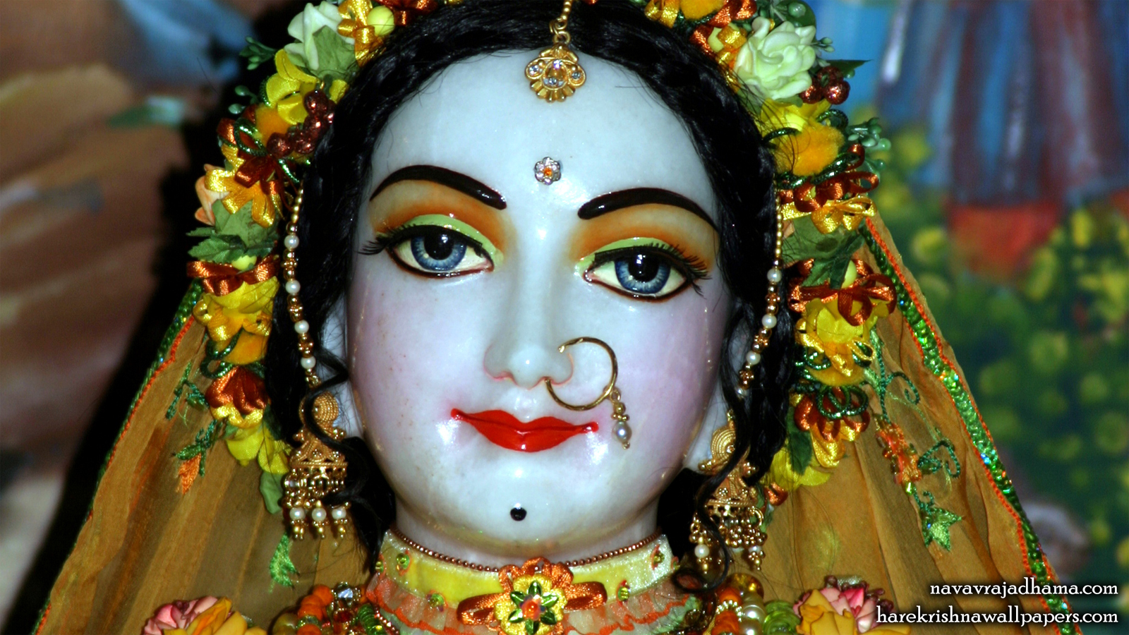 Sri Radha Close up Wallpaper (028) Size 1600x900 Download