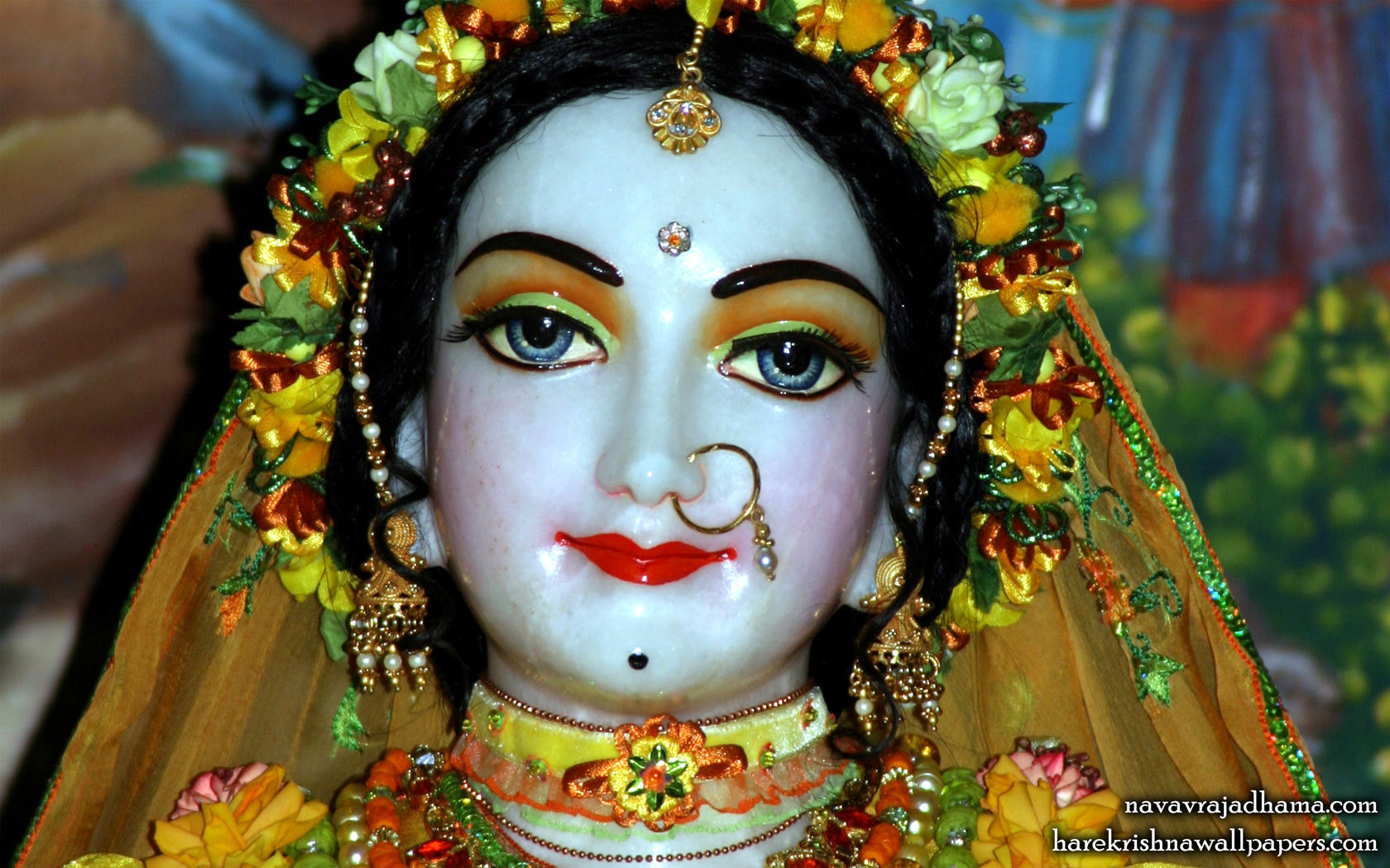 Sri Radha Close up Wallpaper (028) Size 1680x1050 Download