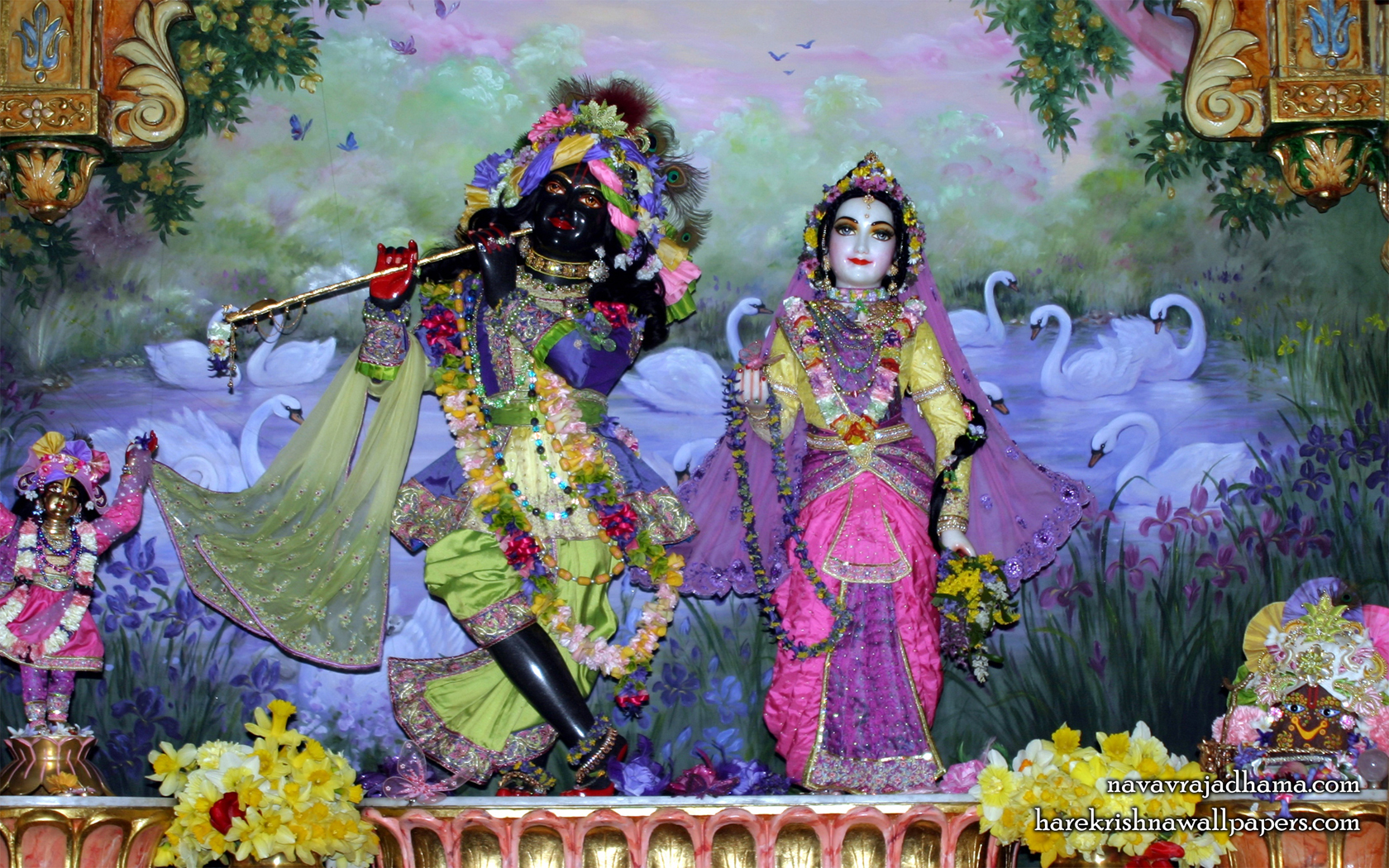 Sri Sri Radha Shyamsundar Wallpaper (028) Size 1680x1050 Download
