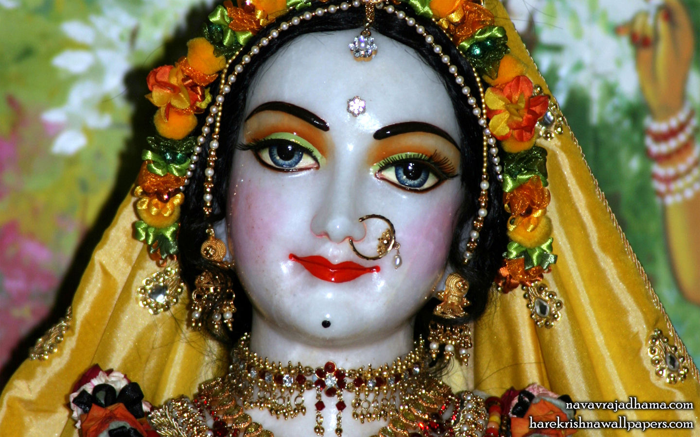 Sri Radha Close up Wallpaper (030) Size 1440x900 Download
