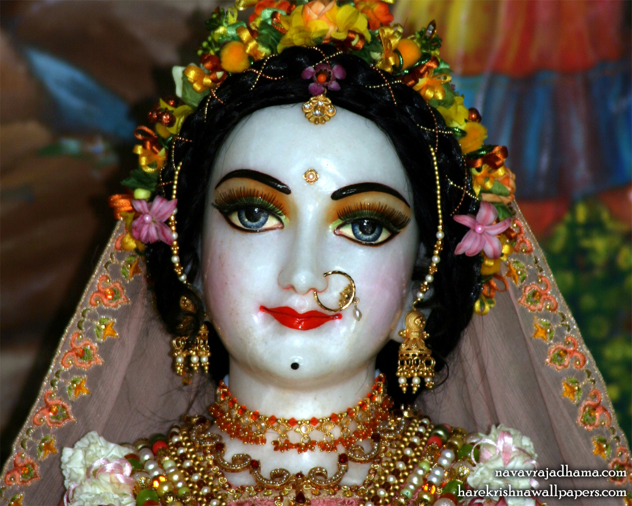 Sri Radha Close up Wallpaper (032) Size 1280x1024 Download