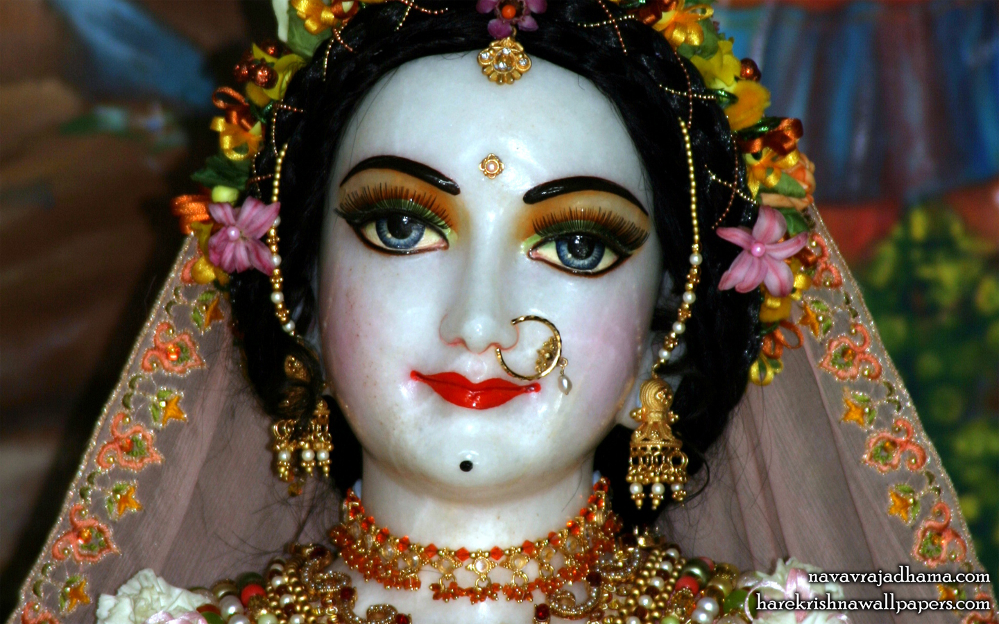 Sri Radha Close up Wallpaper (032) Size 1440x900 Download