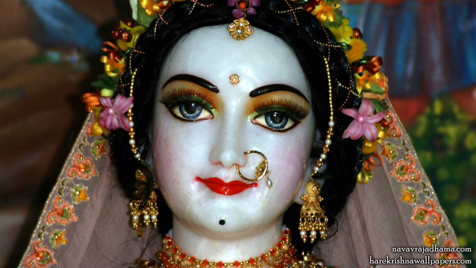 Sri Radha Close up Wallpaper (032) Size 1600x900 Download