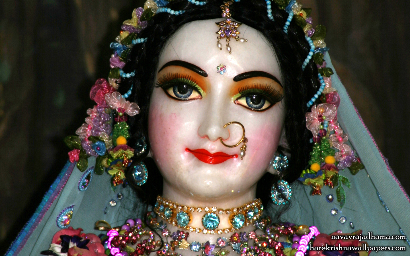 Sri Radha Close up Wallpaper (035) Size 1440x900 Download