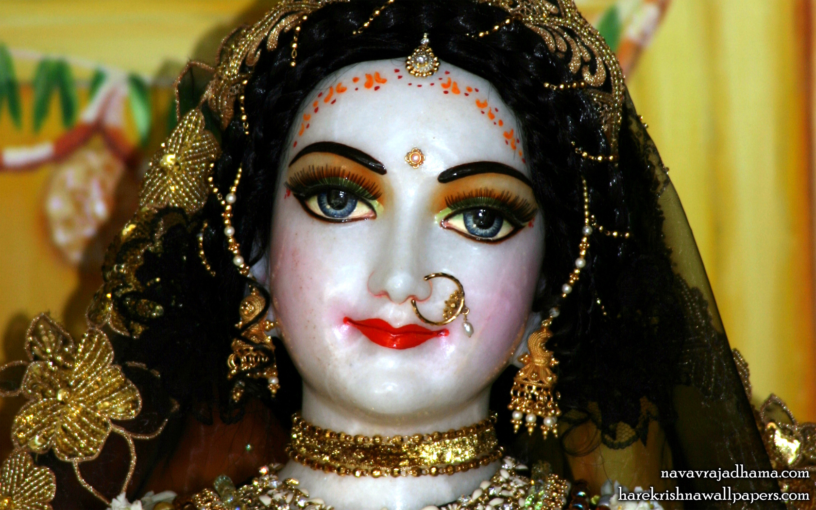 Sri Radha Close up Wallpaper (037) Size 1680x1050 Download