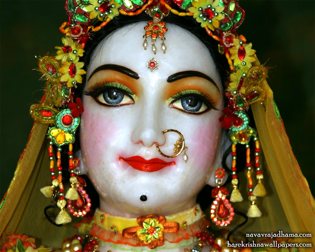 Sri Radha Close up Wallpaper (039) Size 1280x1024 Download