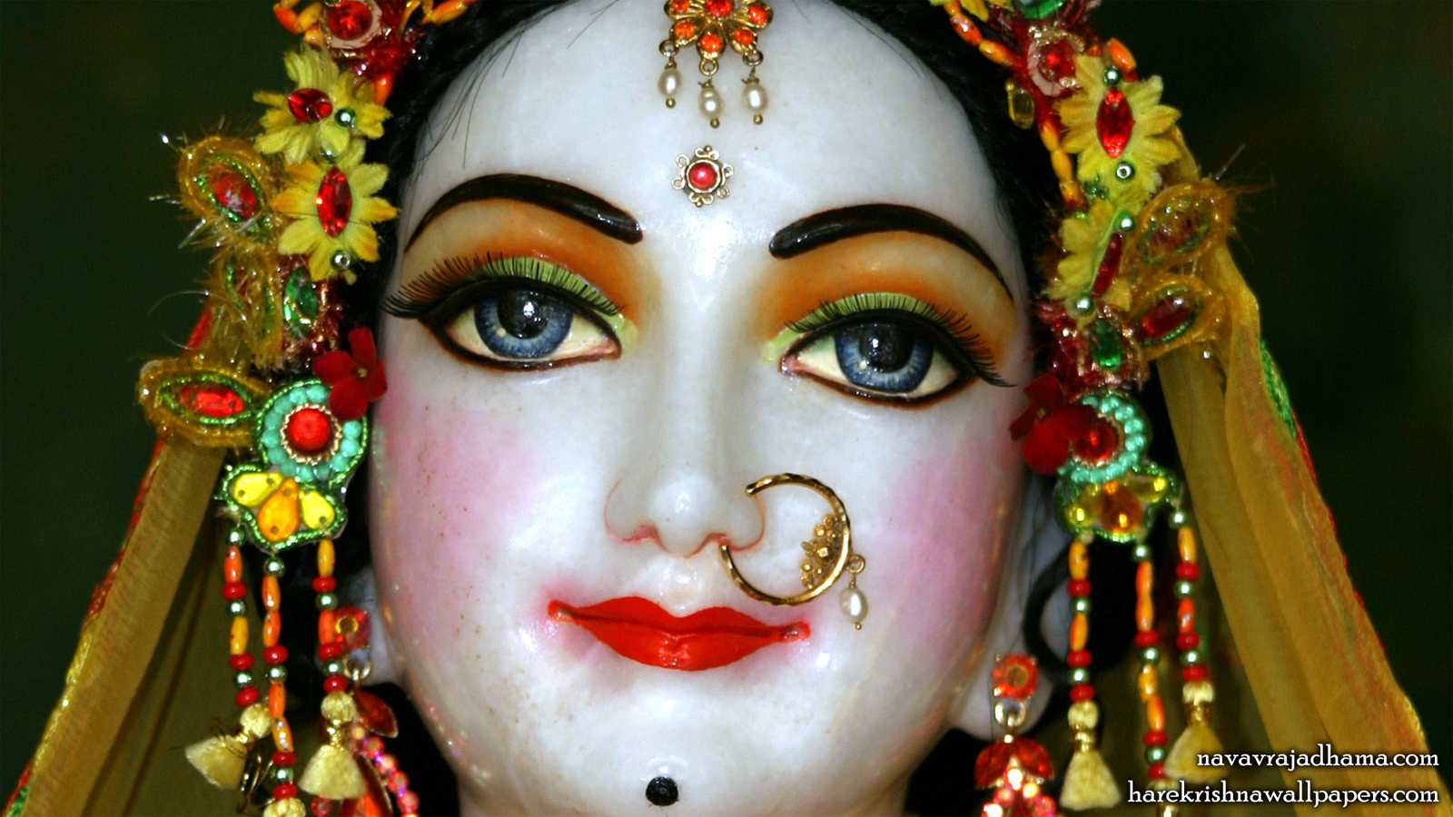 Sri Radha Close up Wallpaper (039) Size 1600x900 Download