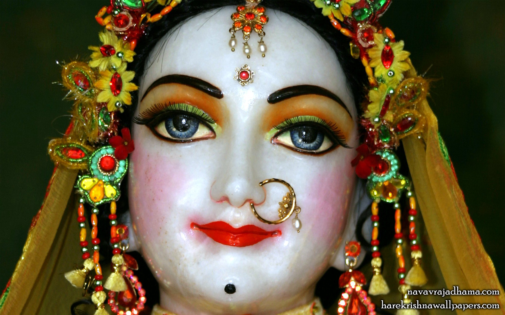 Sri Radha Close up Wallpaper (039) Size 1680x1050 Download