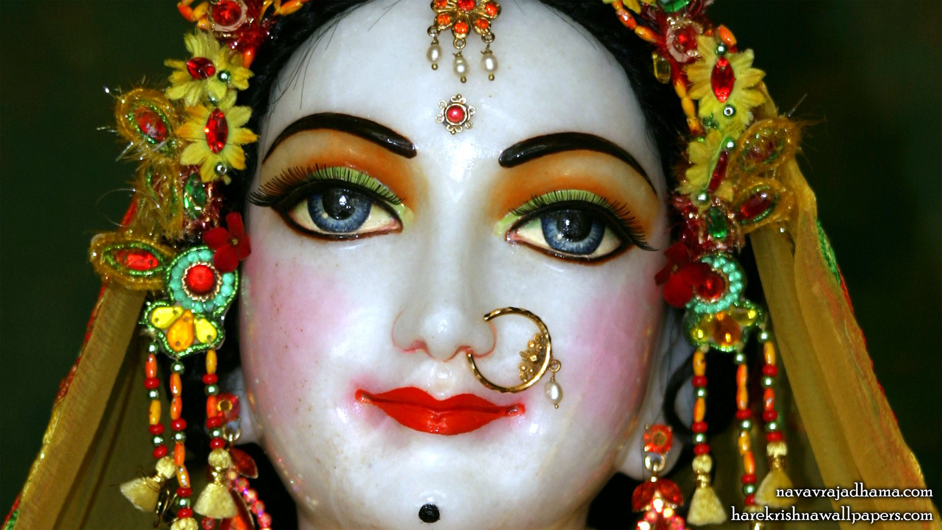 Sri Radha Close up Wallpaper (039) Size 1920x1080 Download