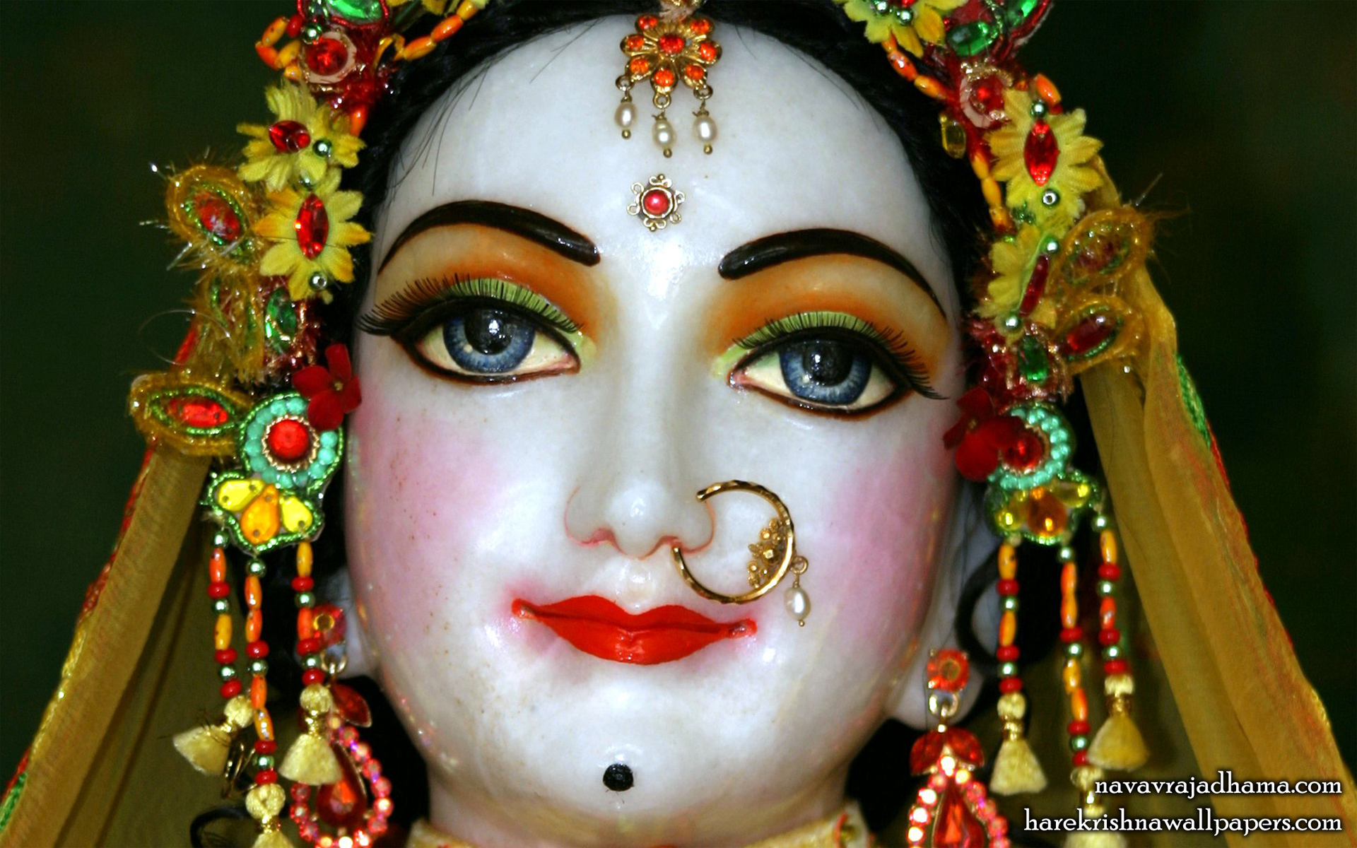 Sri Radha Close up Wallpaper (039) Size 1920x1200 Download