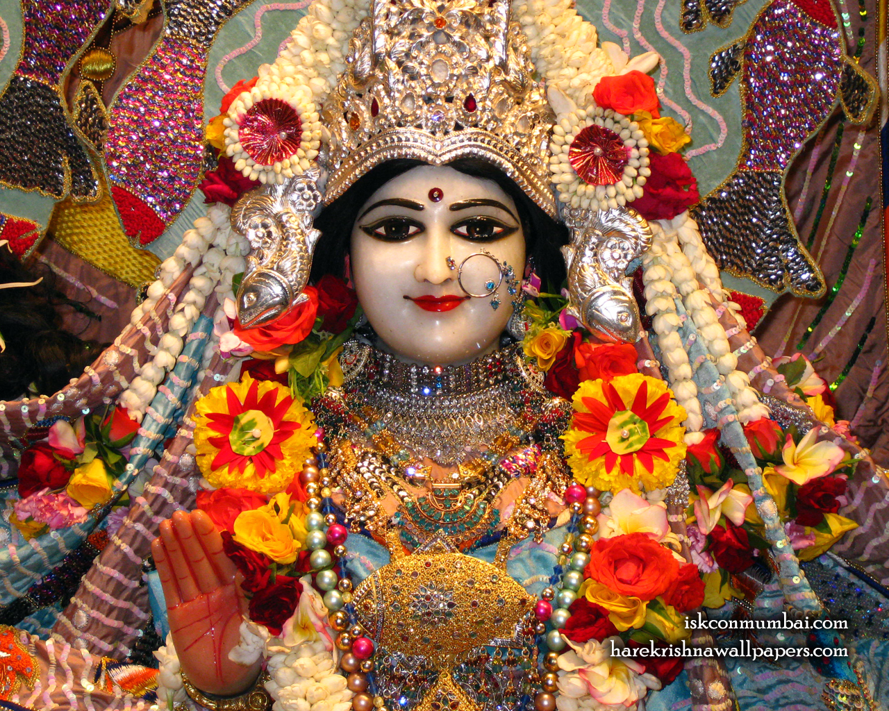Sri Radha Face Wallpaper (001) Size 1280x1024 Download