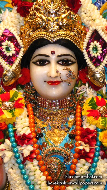 Sri Radha Face Wallpaper (002) Size 450x800 Download