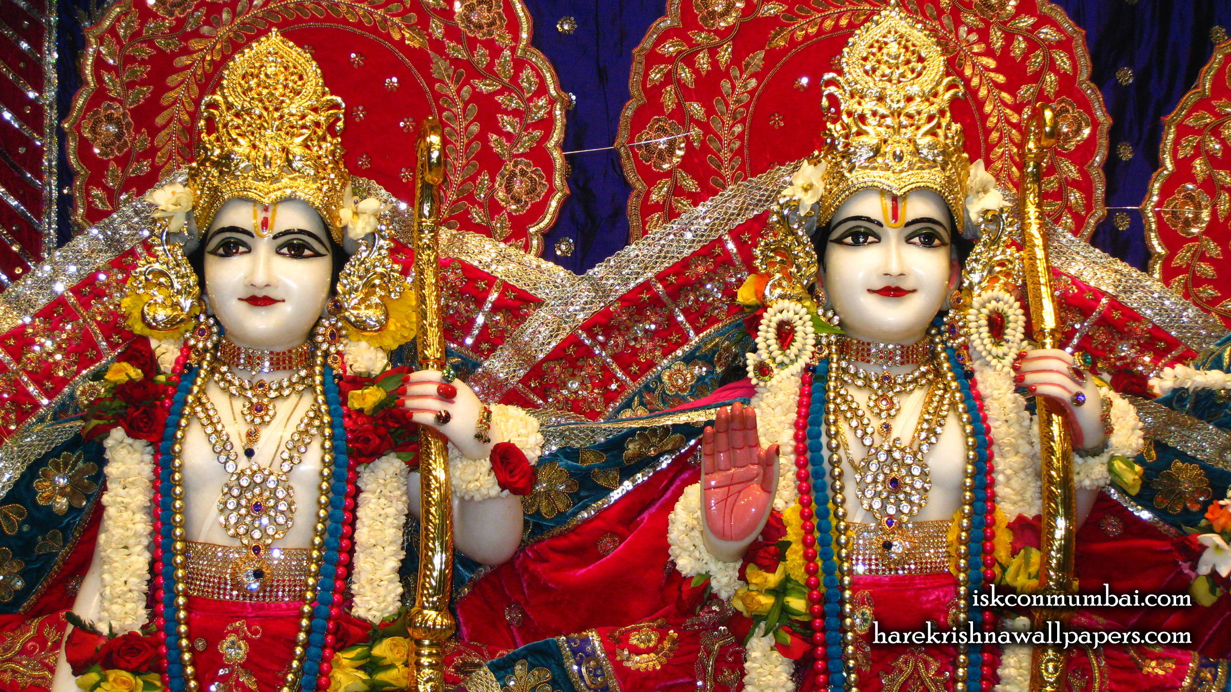 Sri Sri Rama Laxman Close up Wallpaper (002) Size 2400x1350 Download