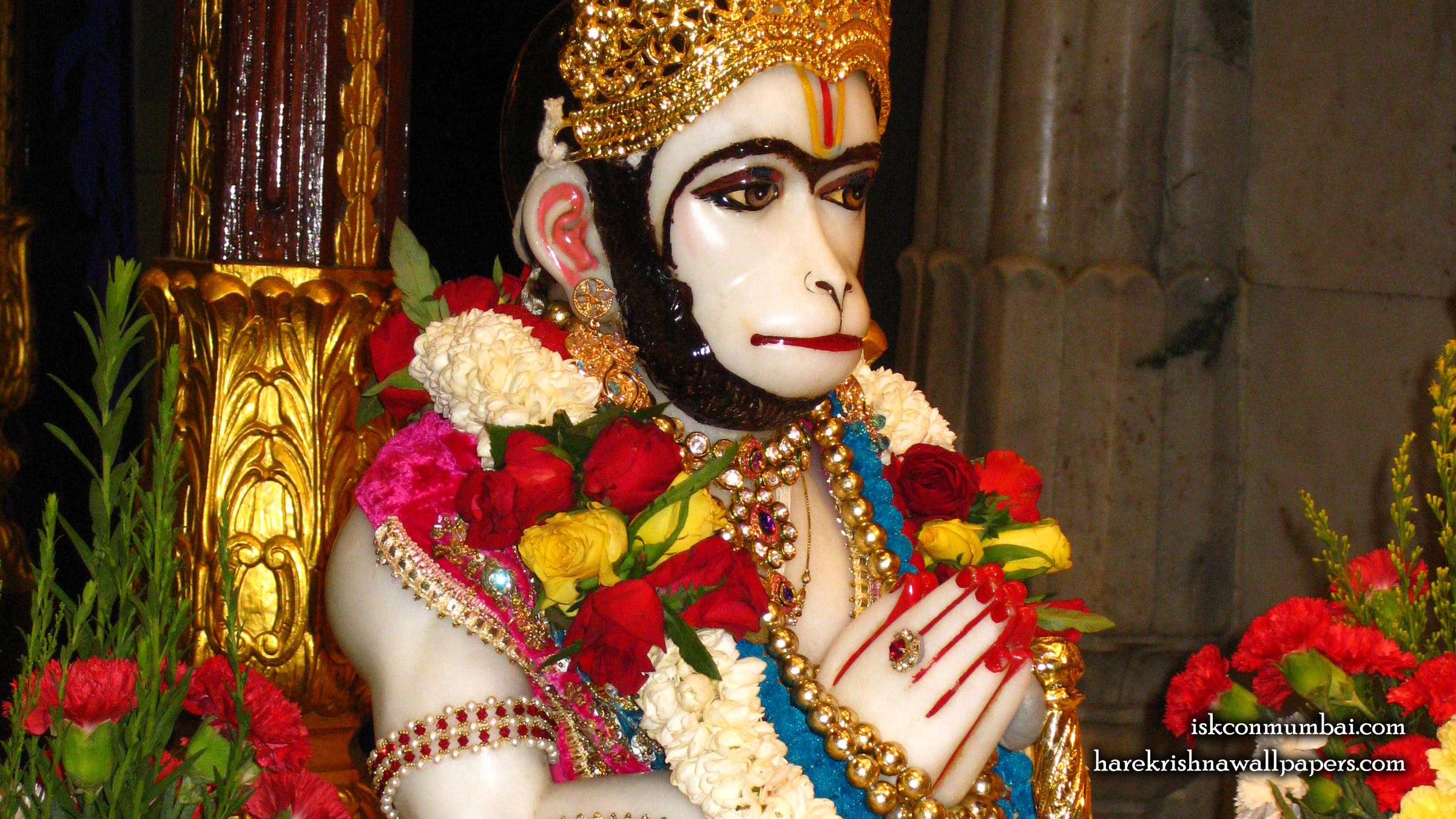 Sri Hanuman Face Wallpaper (003) Size 2400x1350 Download