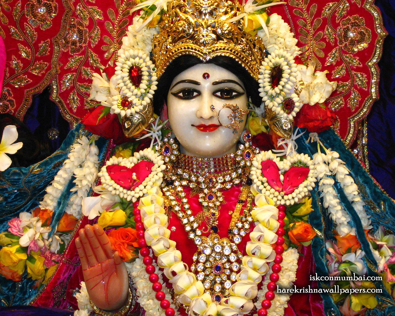Sri Radha Face Wallpaper (003) Size 1280x1024 Download