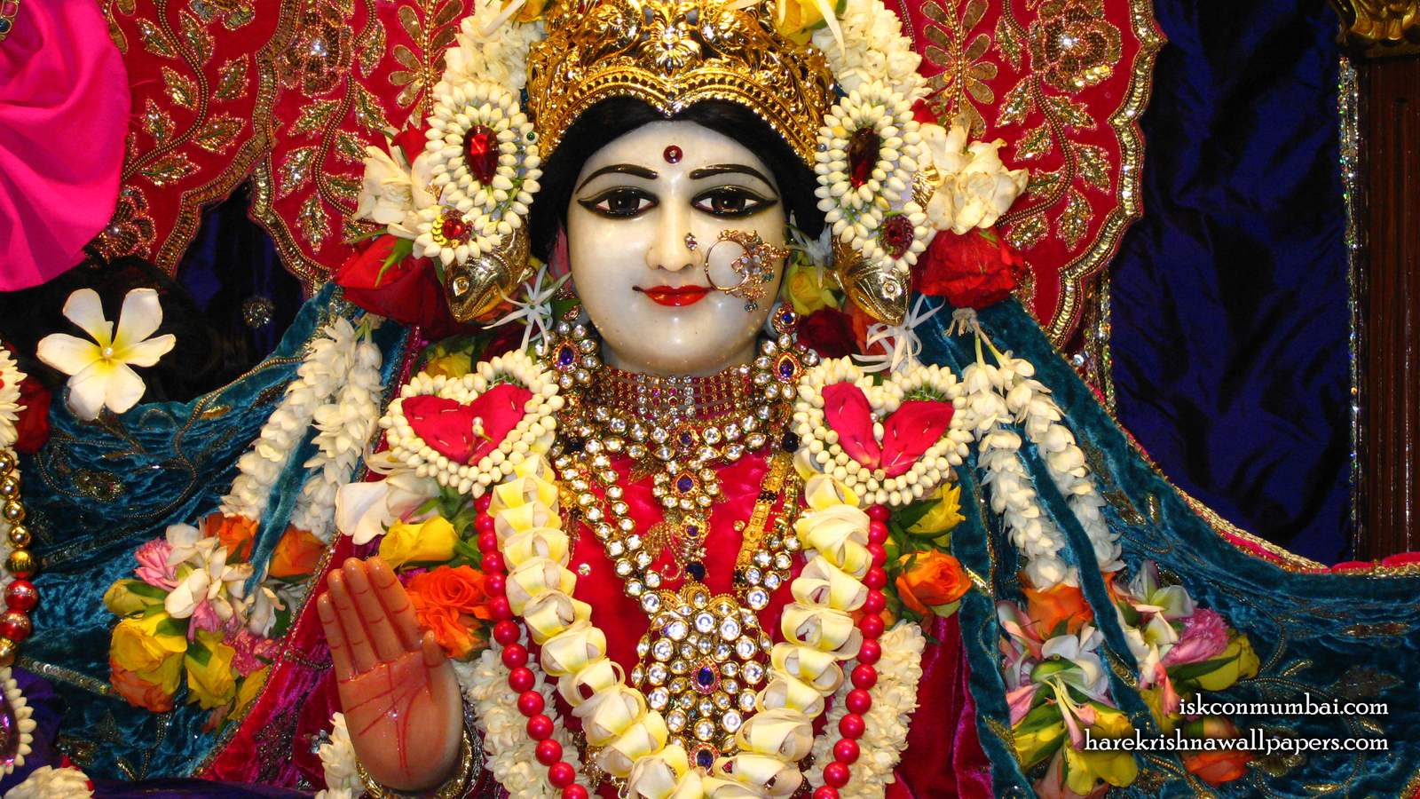 Sri Radha Face Wallpaper (003) Size 1600x900 Download