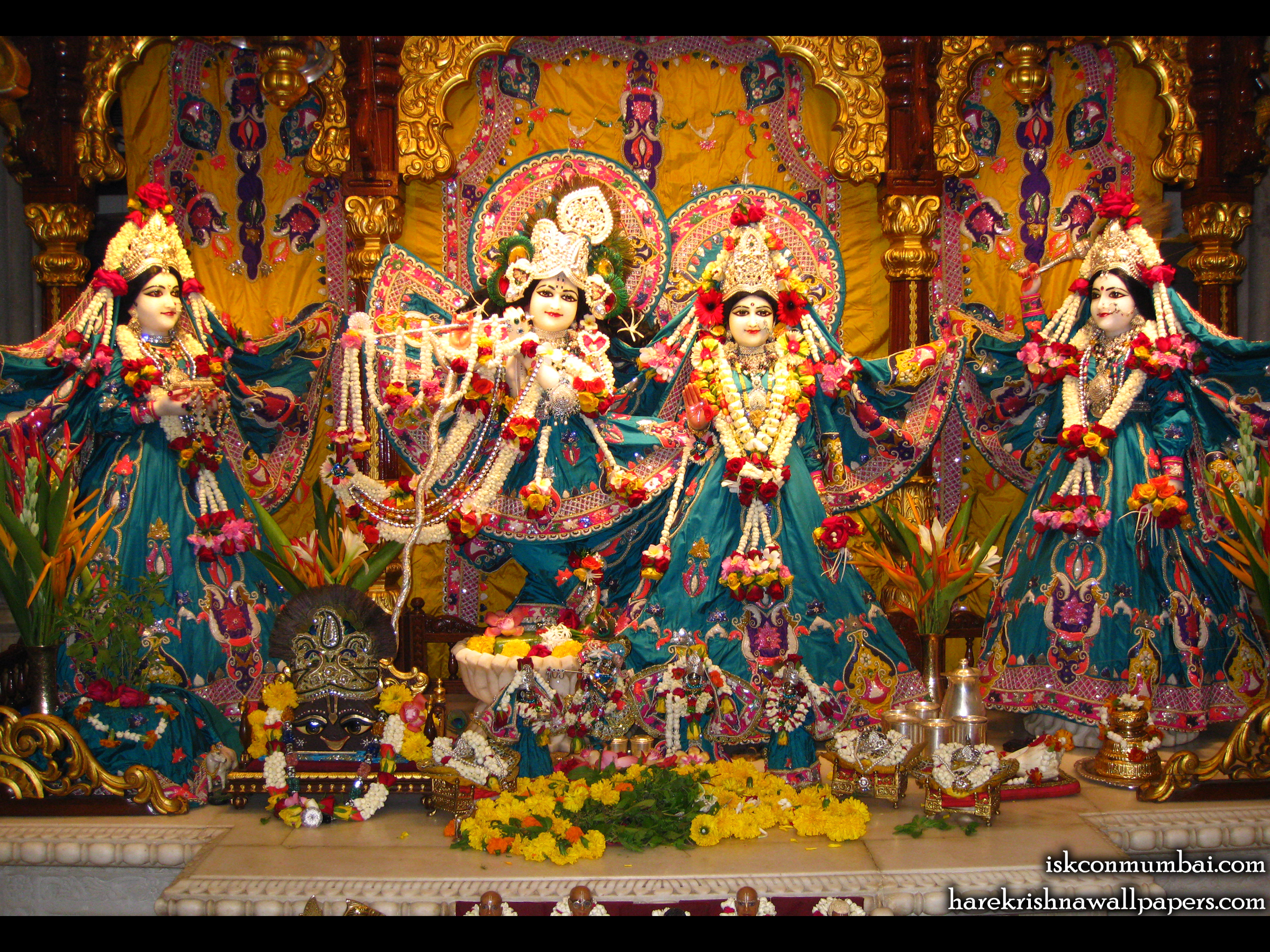 Sri Sri Radha Rasabihari Lalita Vishakha Wallpaper (003) Size 2400x1800 Download