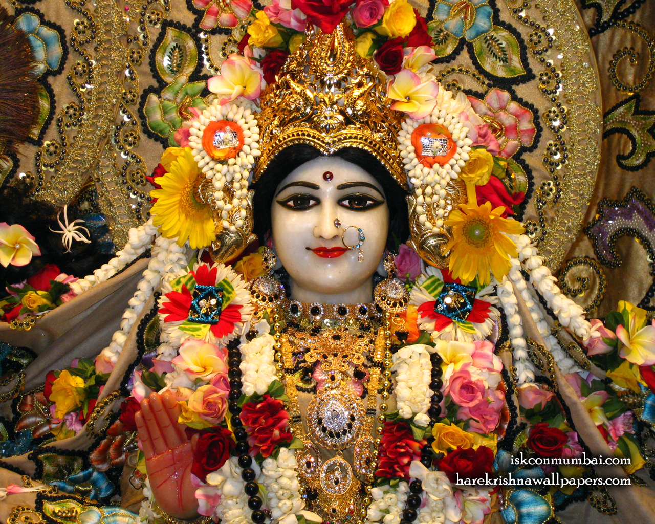 Sri Radha Face Wallpaper (004) Size 1280x1024 Download