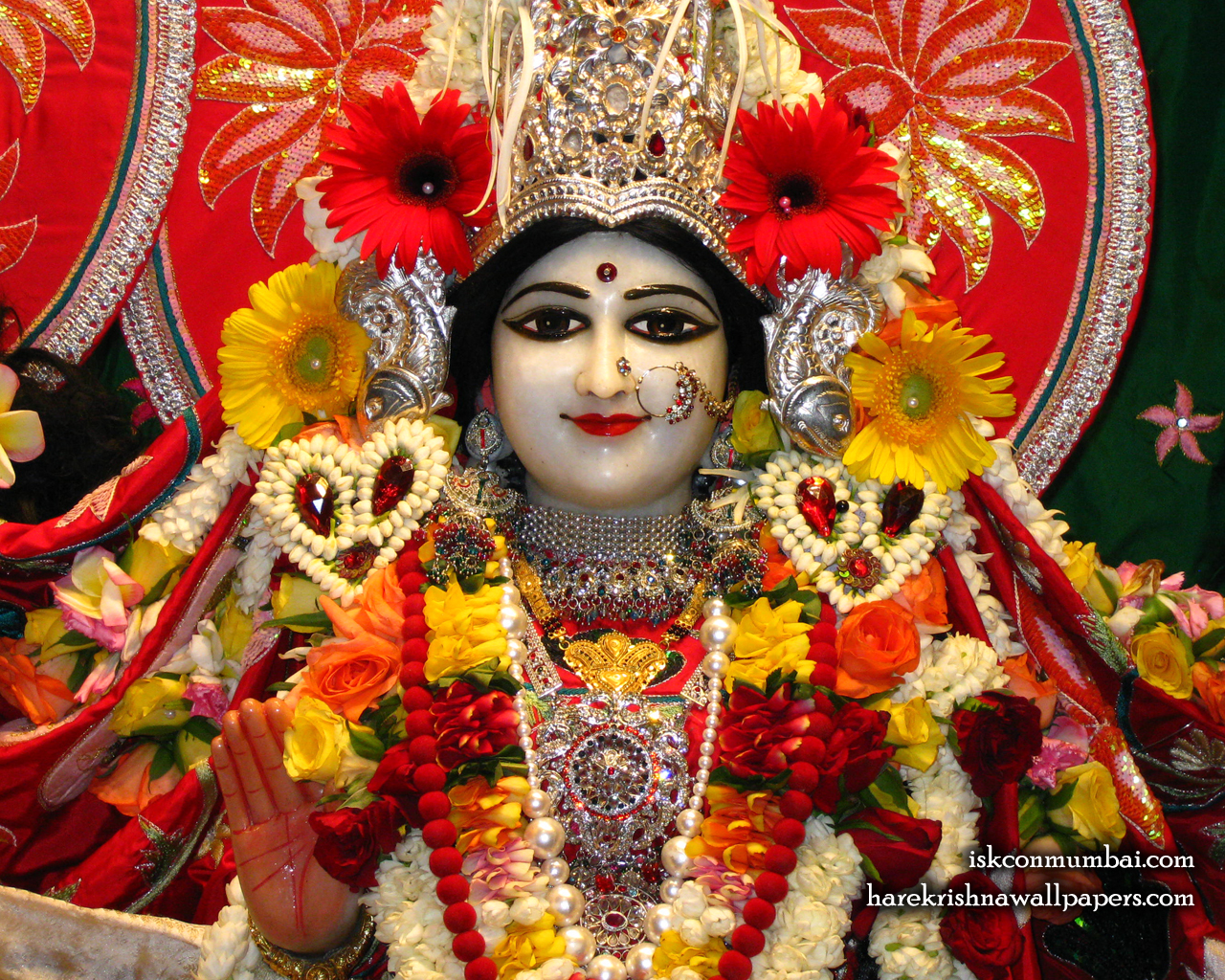 Sri Radha Face Wallpaper (005) Size 1280x1024 Download
