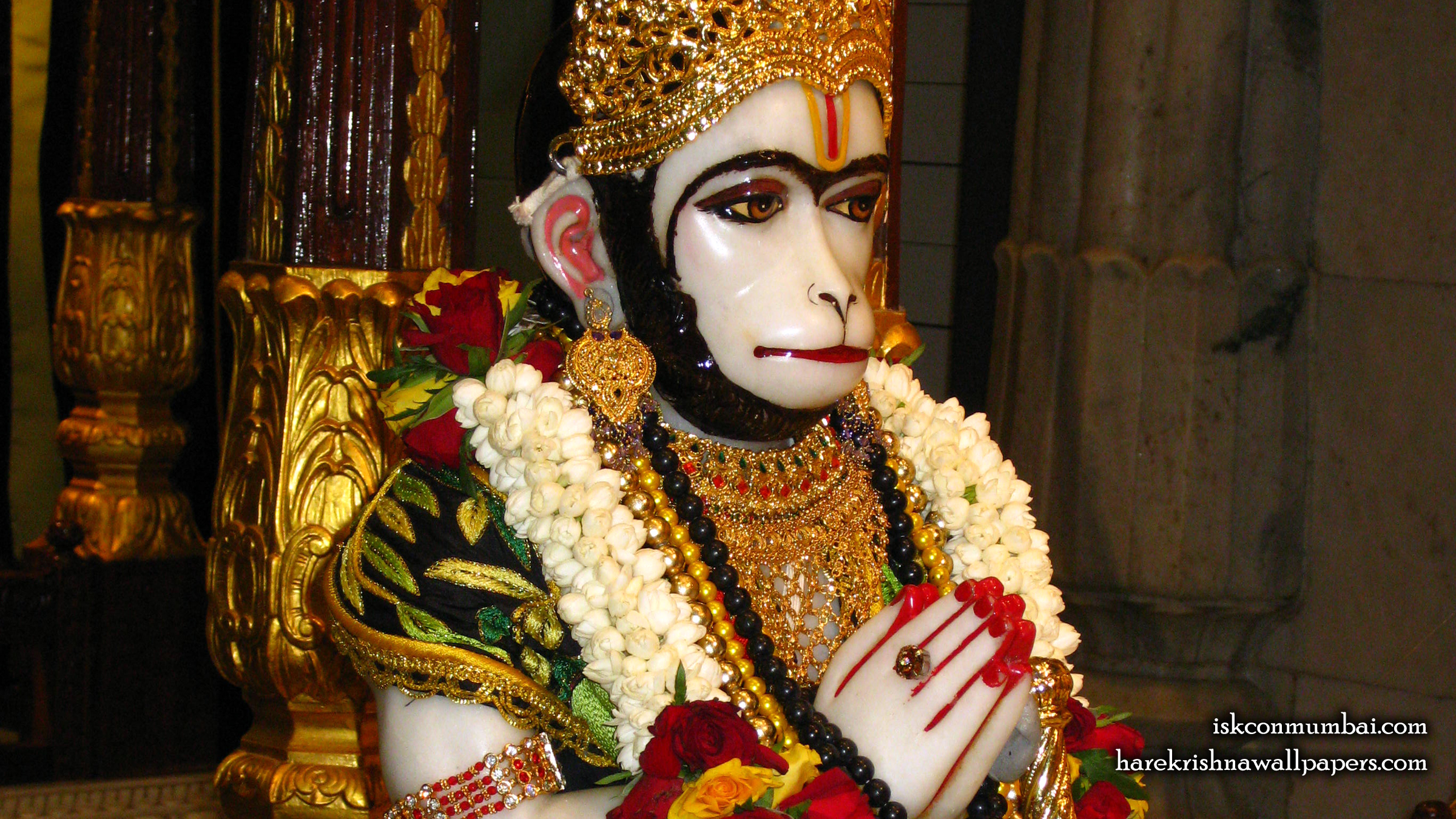 Sri Hanuman Face Wallpaper (006) Size 2400x1350 Download