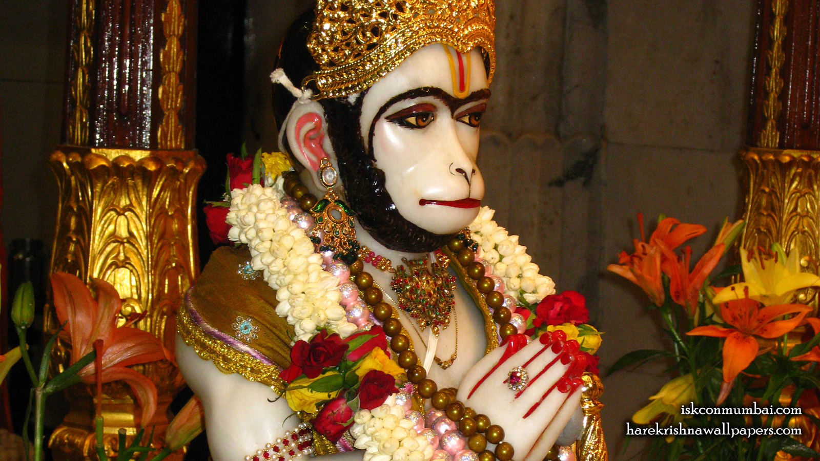 Sri Hanuman Face Wallpaper (007) Size 1600x900 Download