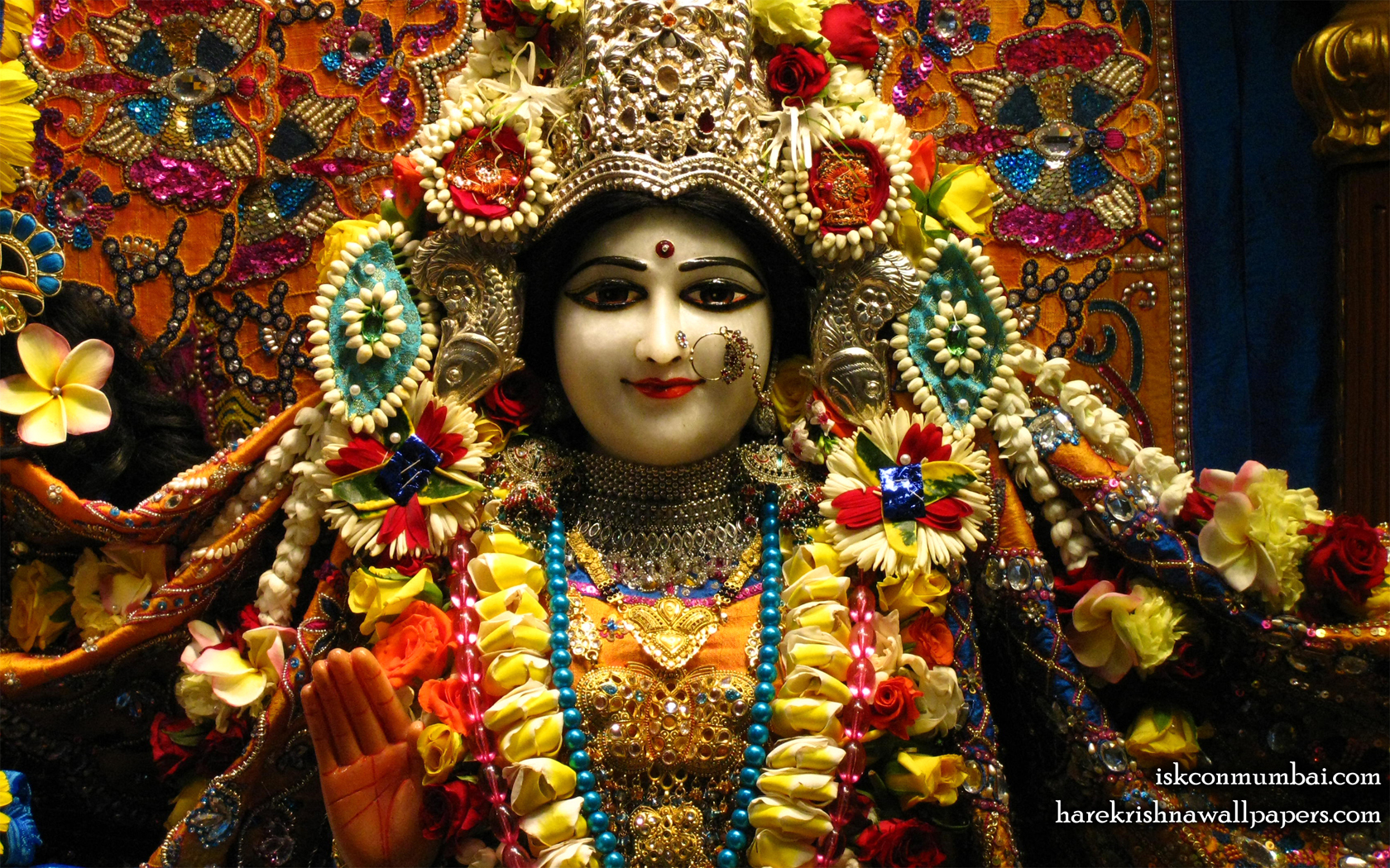 Sri Radha Face Wallpaper (010) Size 1680x1050 Download