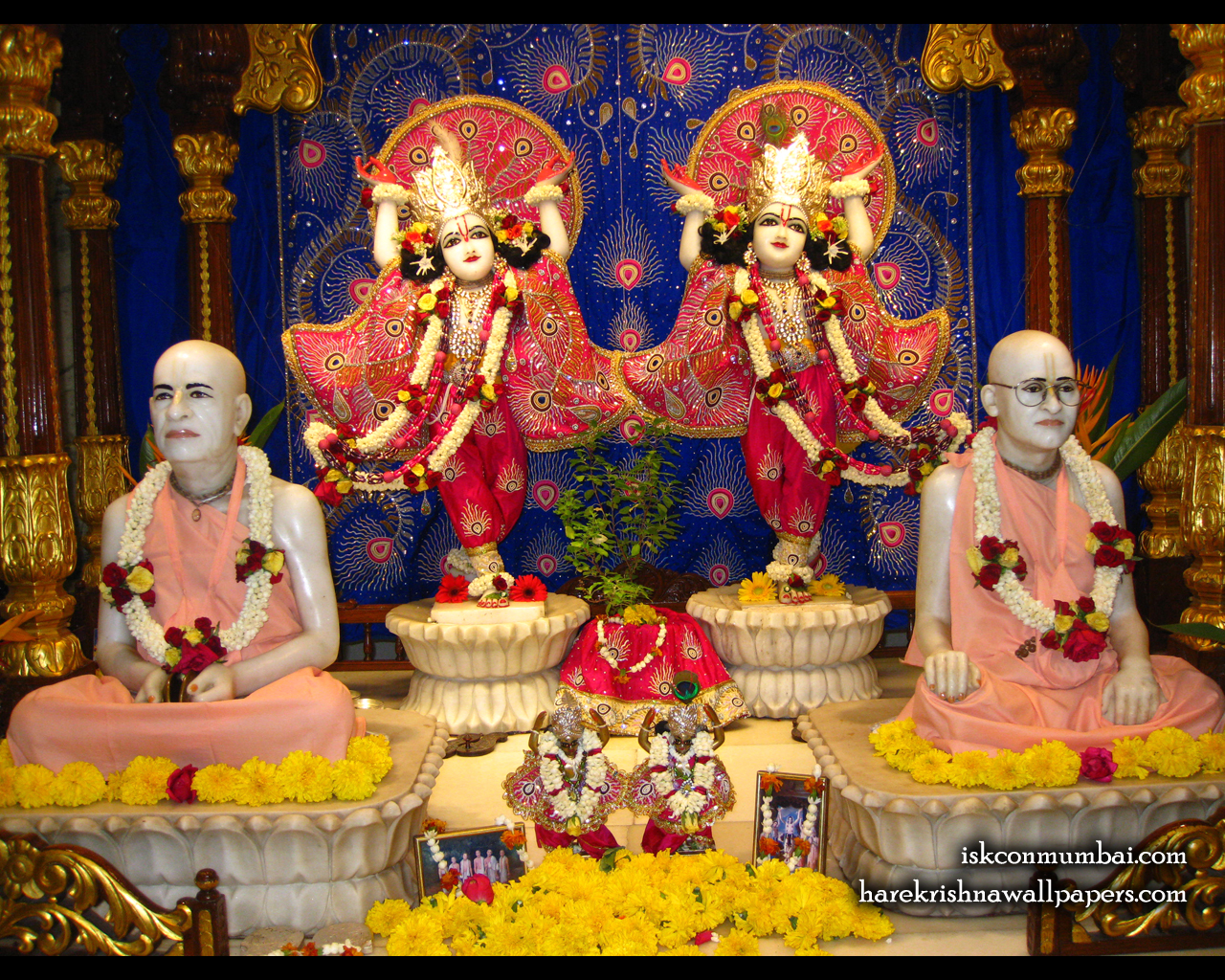 Sri Sri Gaura Nitai With Acharyas Wallpaper (014) Size 1280x1024 Download