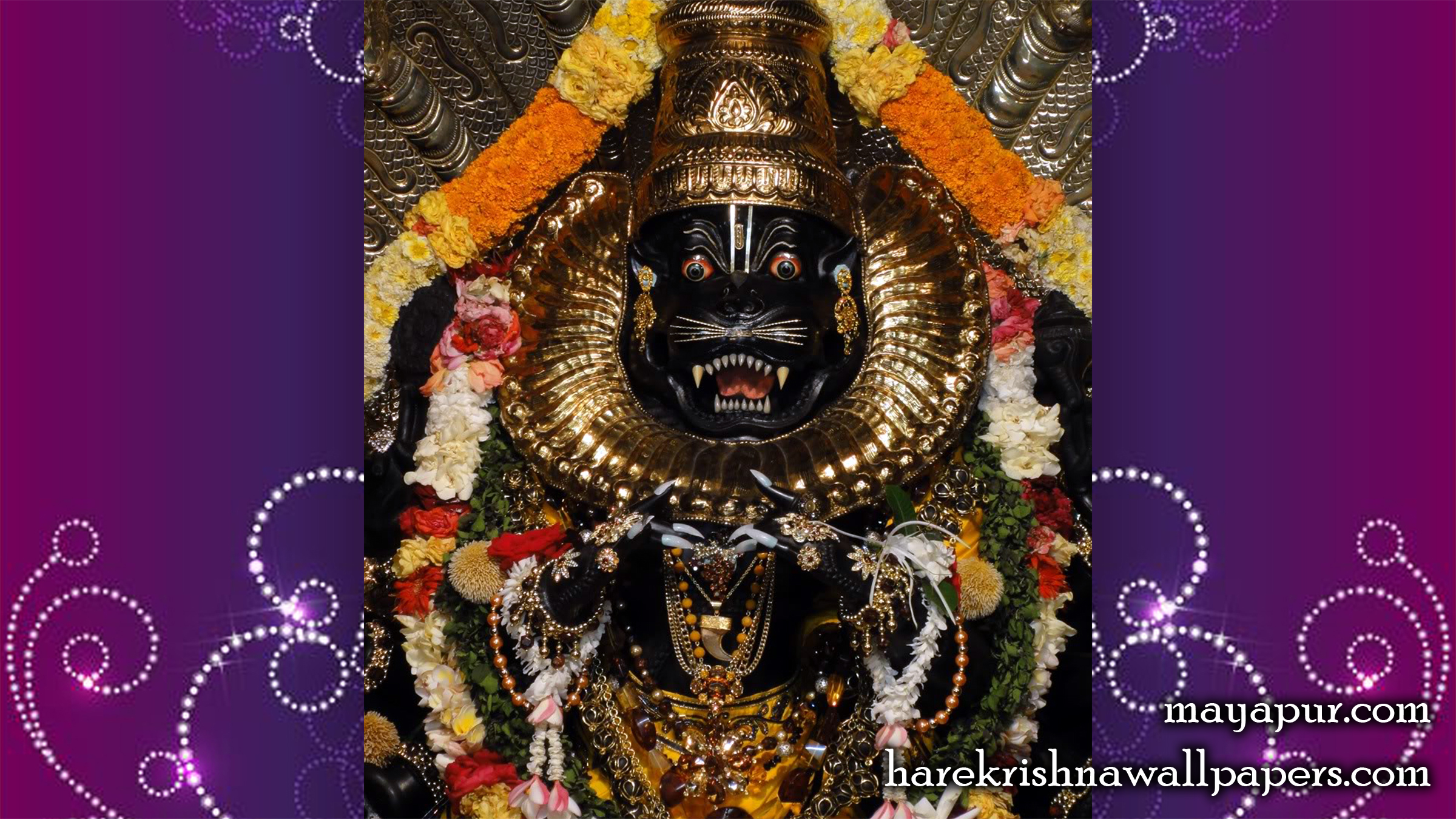 Sri Narasimha Deva Close up Wallpaper (002) Size 2400x1350 Download