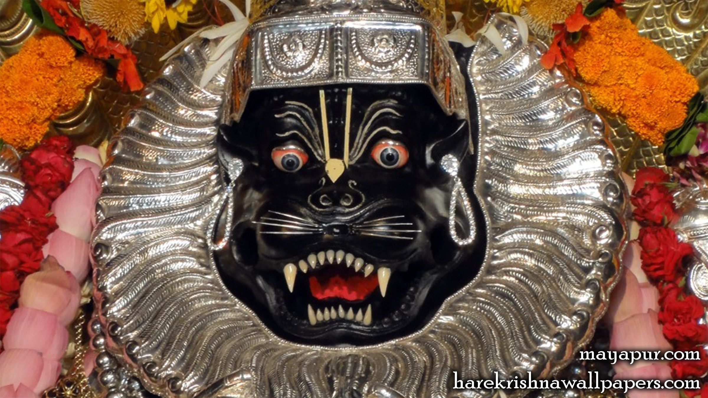 Sri Narasimha Deva Close up Wallpaper (004) Size 2400x1350 Download