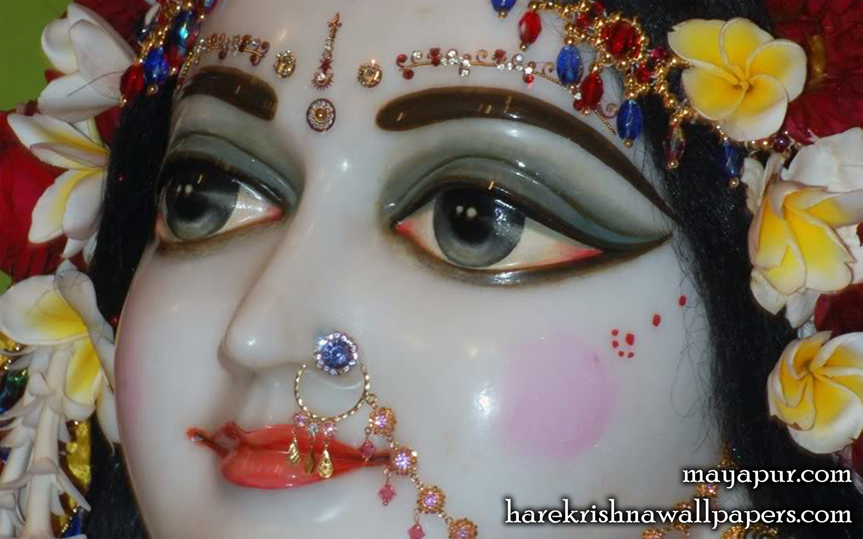 Sri Radha Close up Wallpaper (008) Size 1680x1050 Download