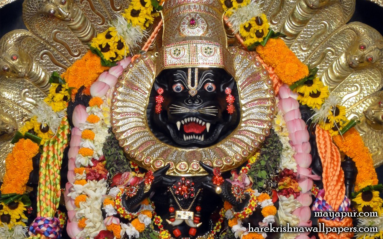 Sri Narasimha Deva Close up Wallpaper (009) Size 1280x800 Download