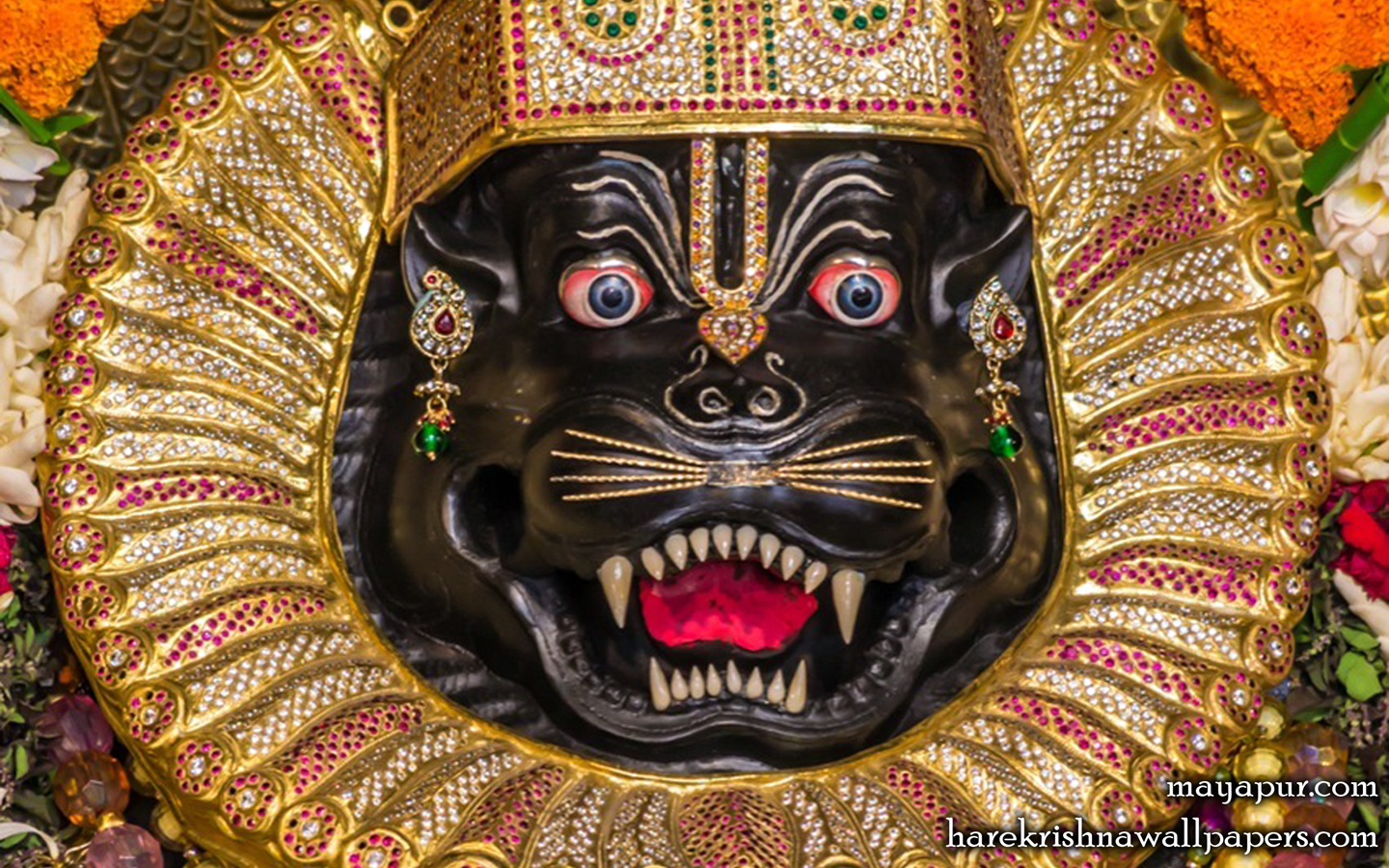 Sri Narasimha Deva Close up Wallpaper (010) Size 1440x900 Download