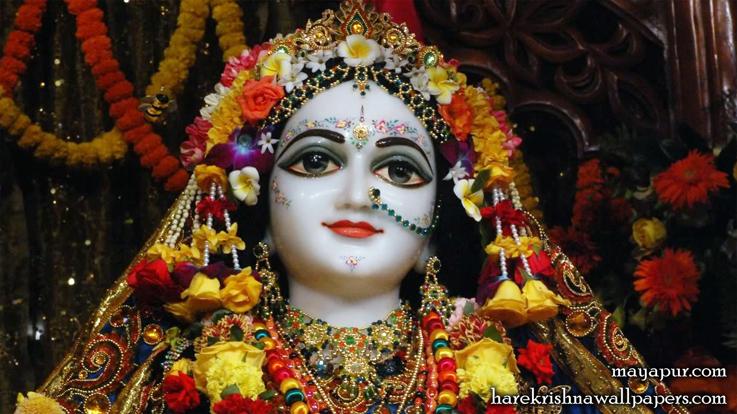 Sri Radha Close up Wallpaper (010) Size 2400x1350 Download