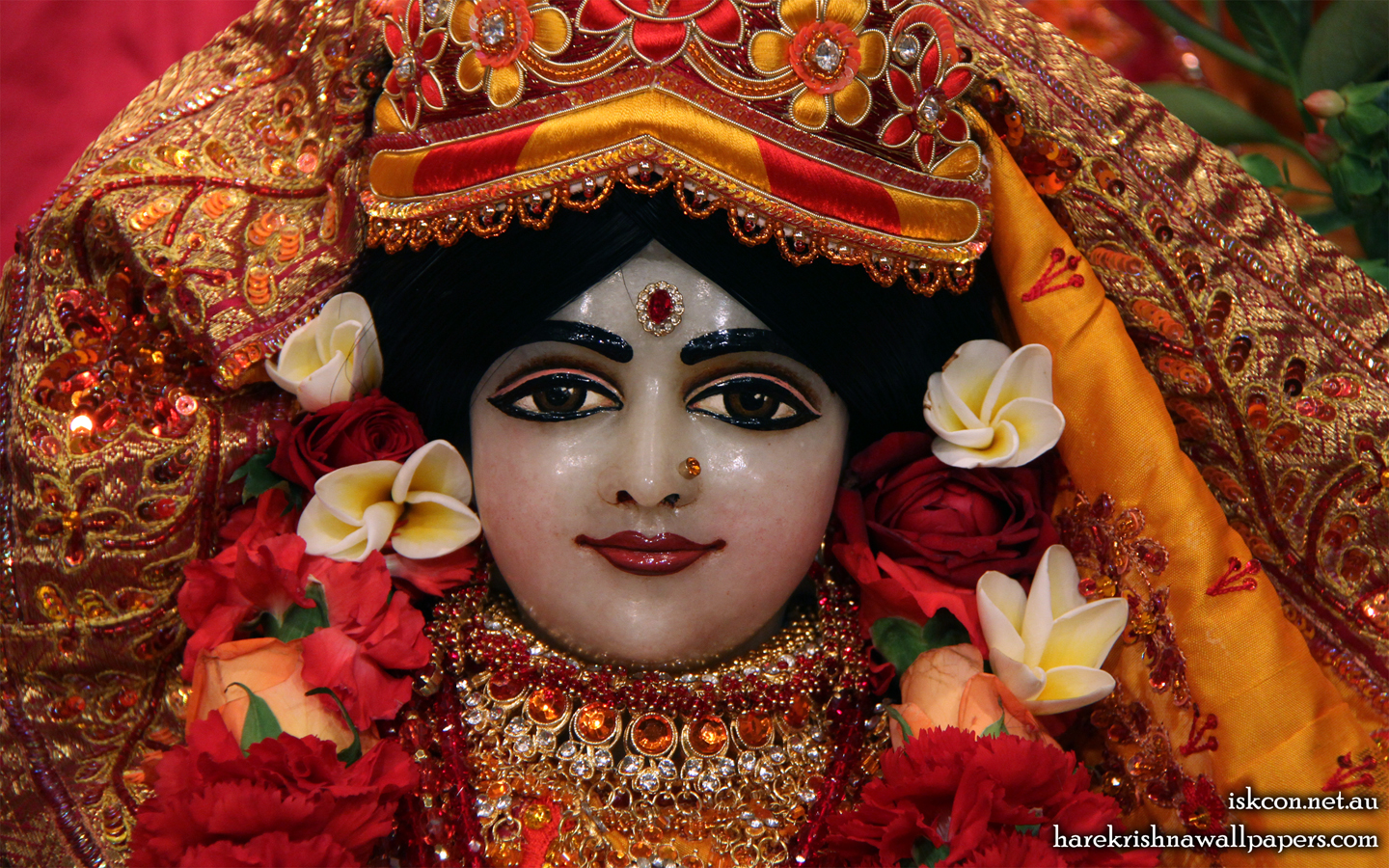 Sri Radha Close up Wallpaper (002) Size 1440x900 Download