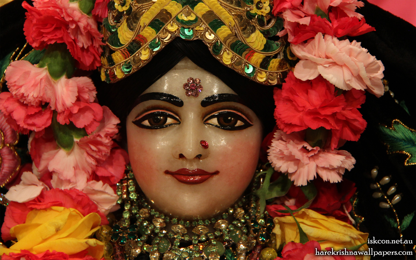 Sri Radha Close up Wallpaper (003) Size 1440x900 Download