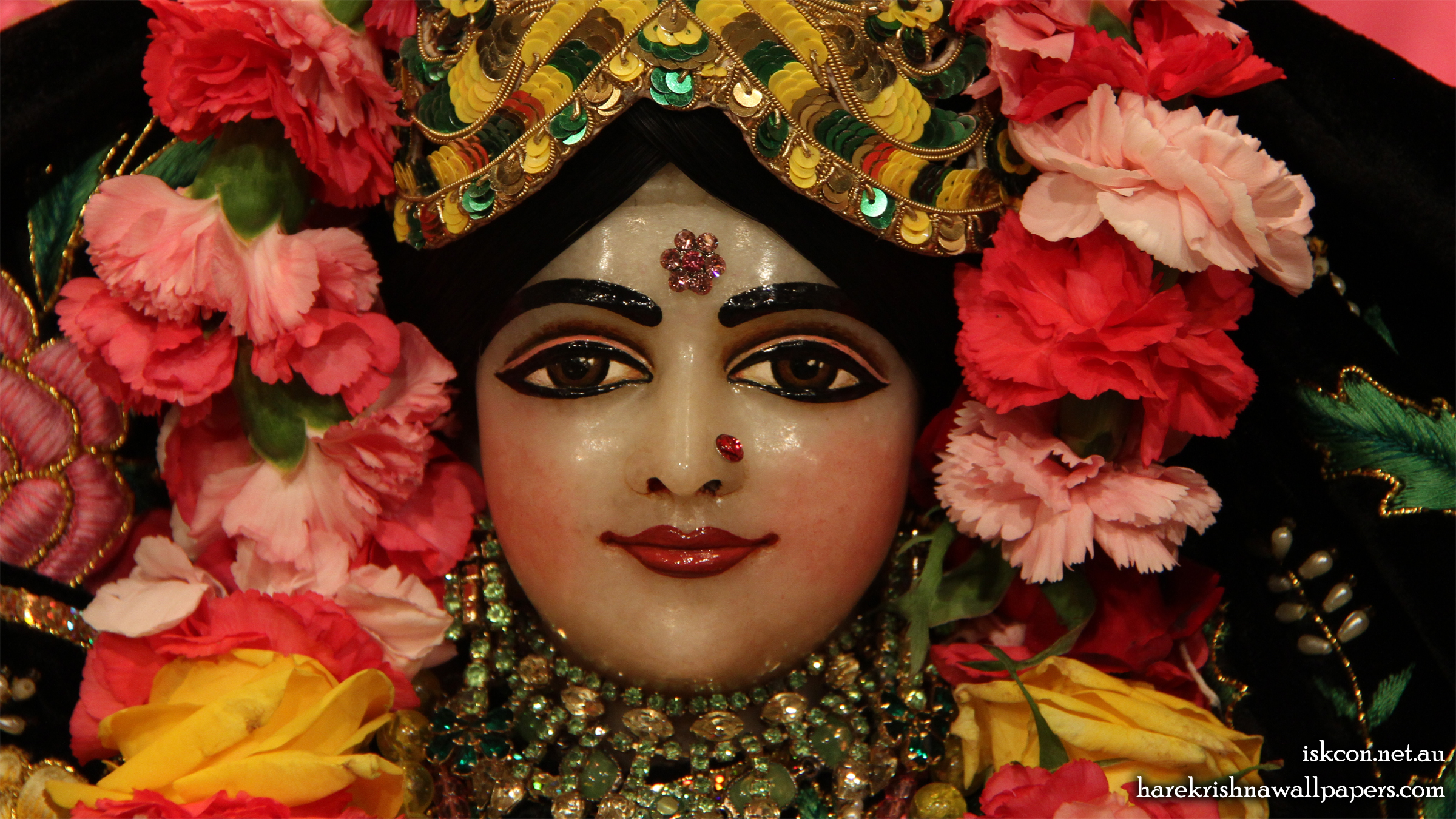 Sri Radha Close up Wallpaper (003) Size 2400x1350 Download