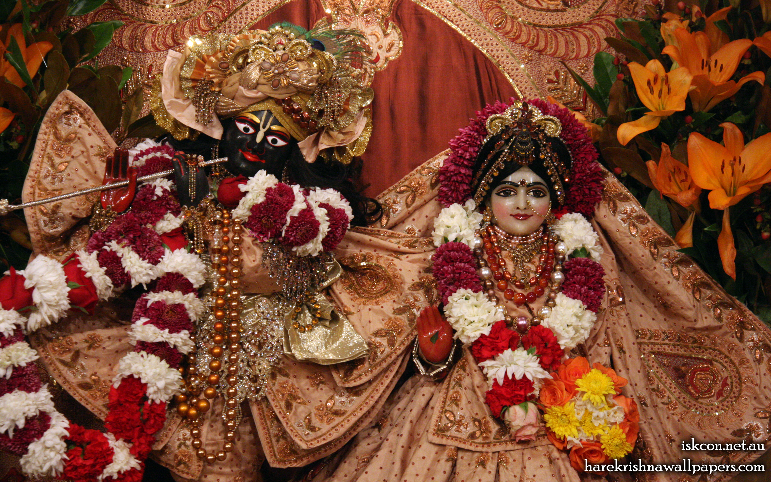 Sri Sri Radha Vallabh Close up Wallpaper (006) Size 2560x1600 Download