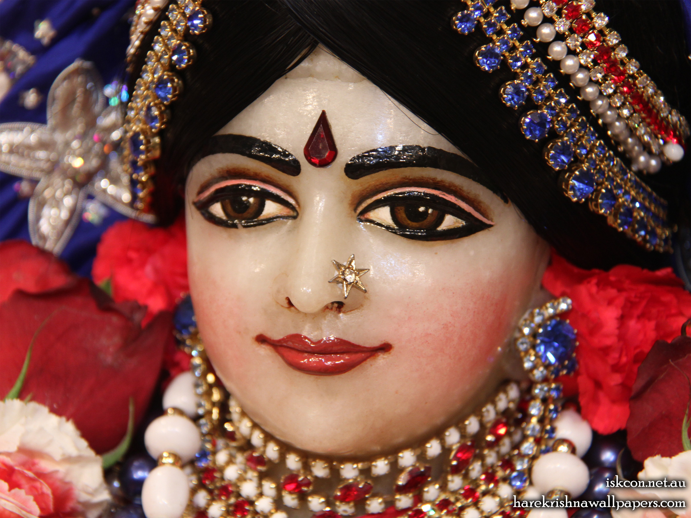 Sri Radha Close up Wallpaper (007) Size 2400x1800 Download