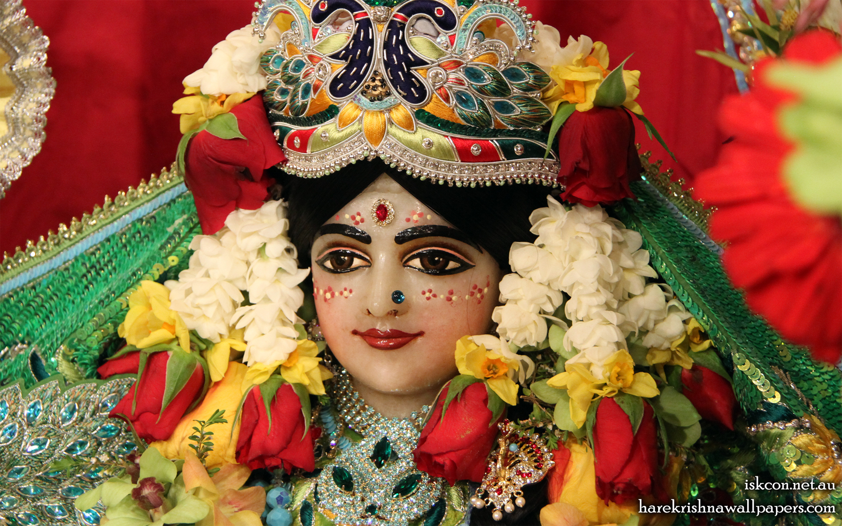 Sri Radha Close up Wallpaper (009) Size 1680x1050 Download