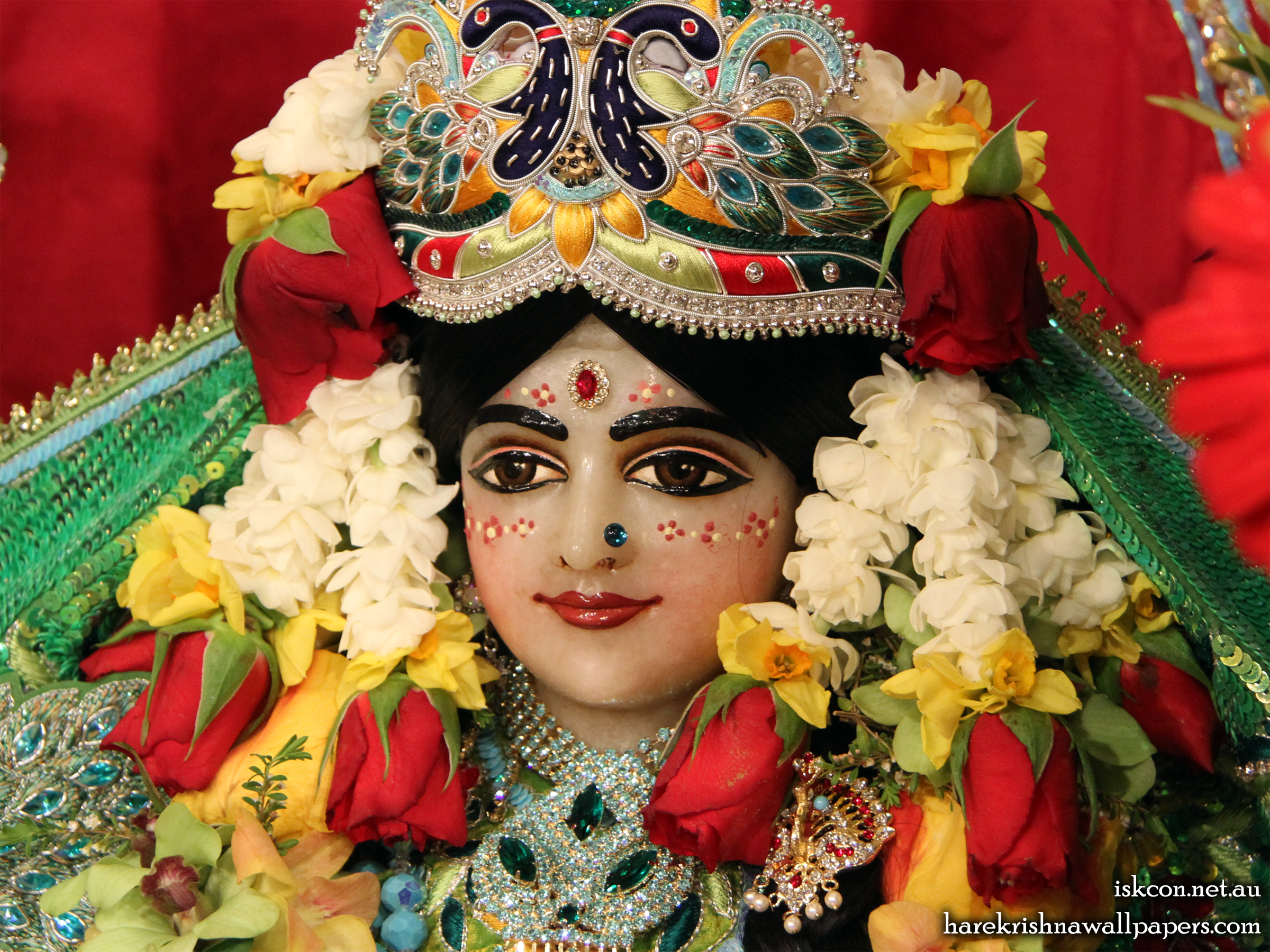 Sri Radha Close up Wallpaper (009) Size 2400x1800 Download