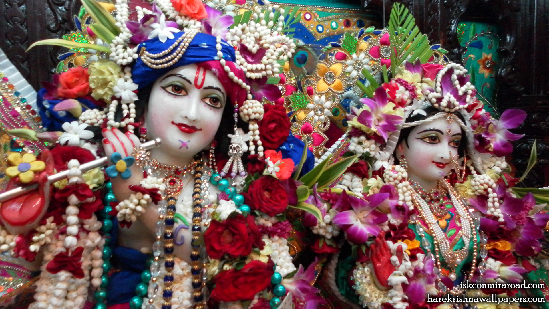 Sri Sri Radha Giridhari Close up Wallpaper (002) Size 1920x1080 Download