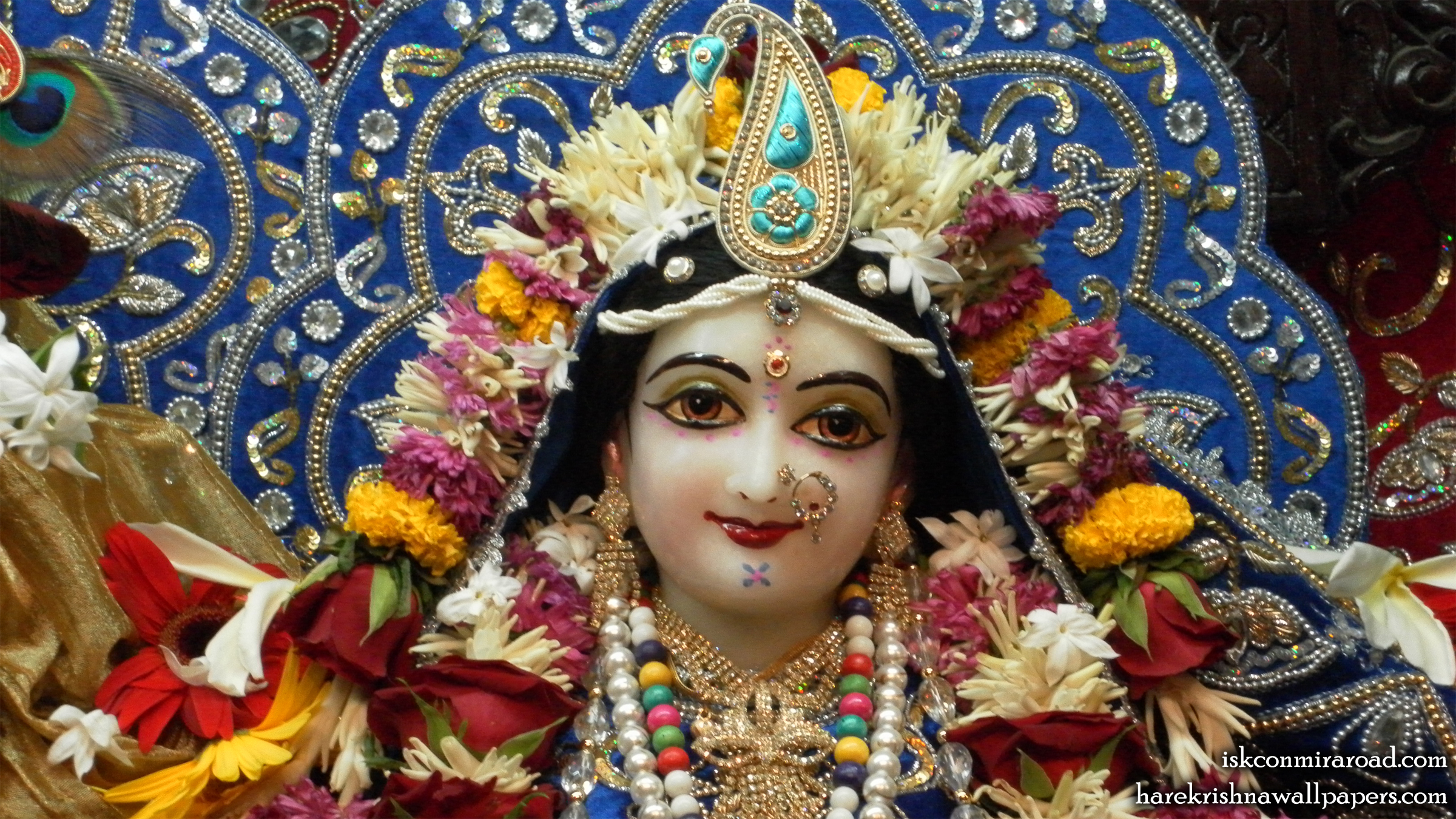 Sri Radha Close up Wallpaper (007) Size 2400x1350 Download