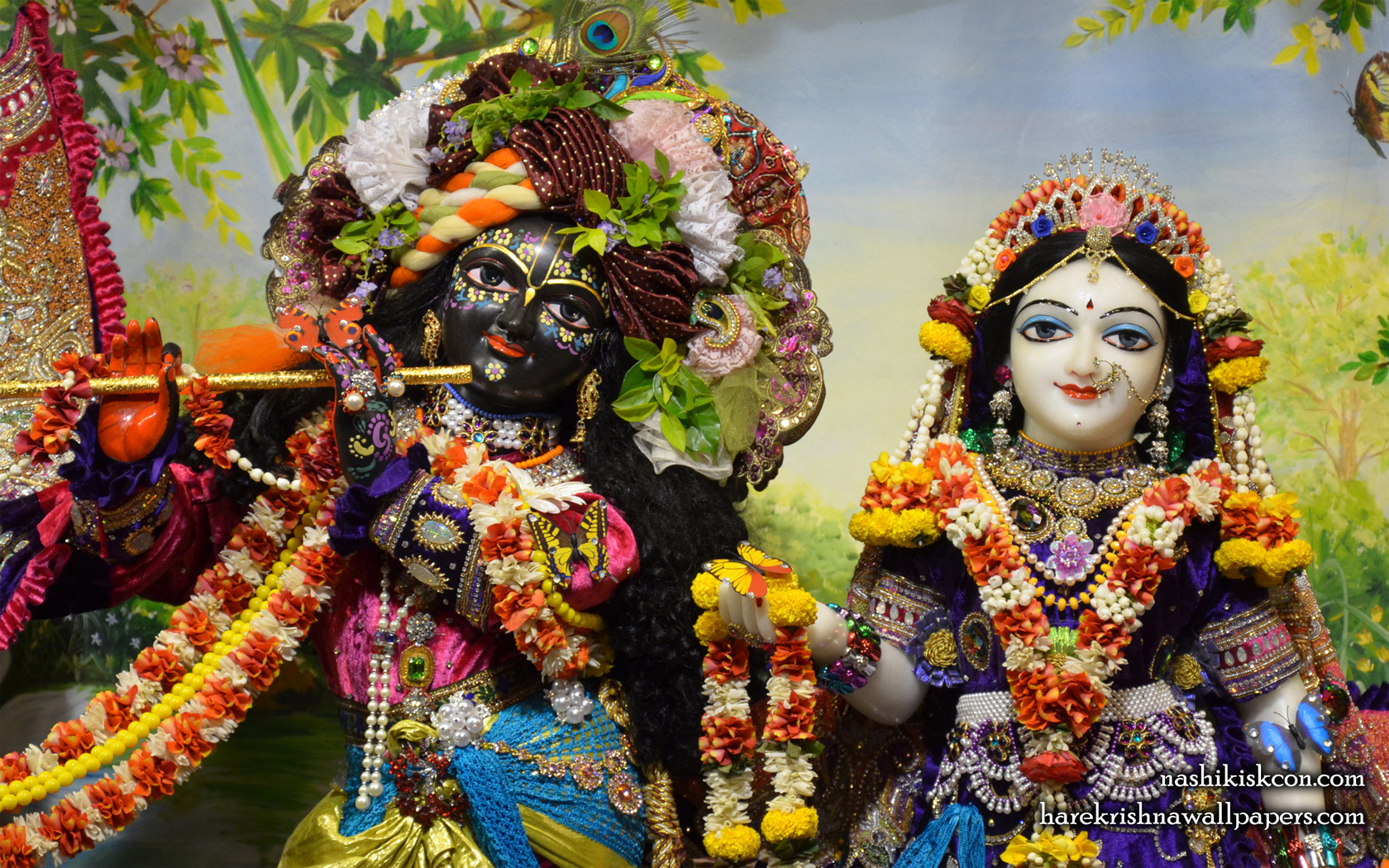 Sri Sri Radha Madan Gopal Close up Wallpaper (002) Size 1680x1050 Download