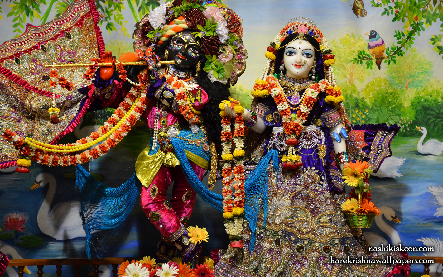 Sri Sri Radha Madan Gopal Wallpaper (003) Size 1680x1050 Download