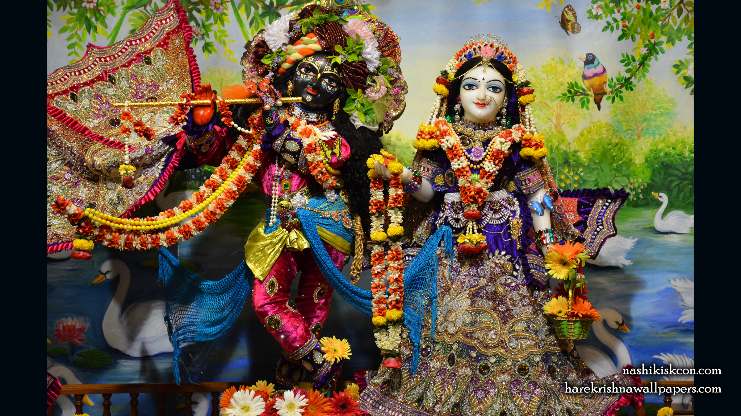 Sri Sri Radha Madan Gopal Wallpaper (003) Size 2400x1350 Download