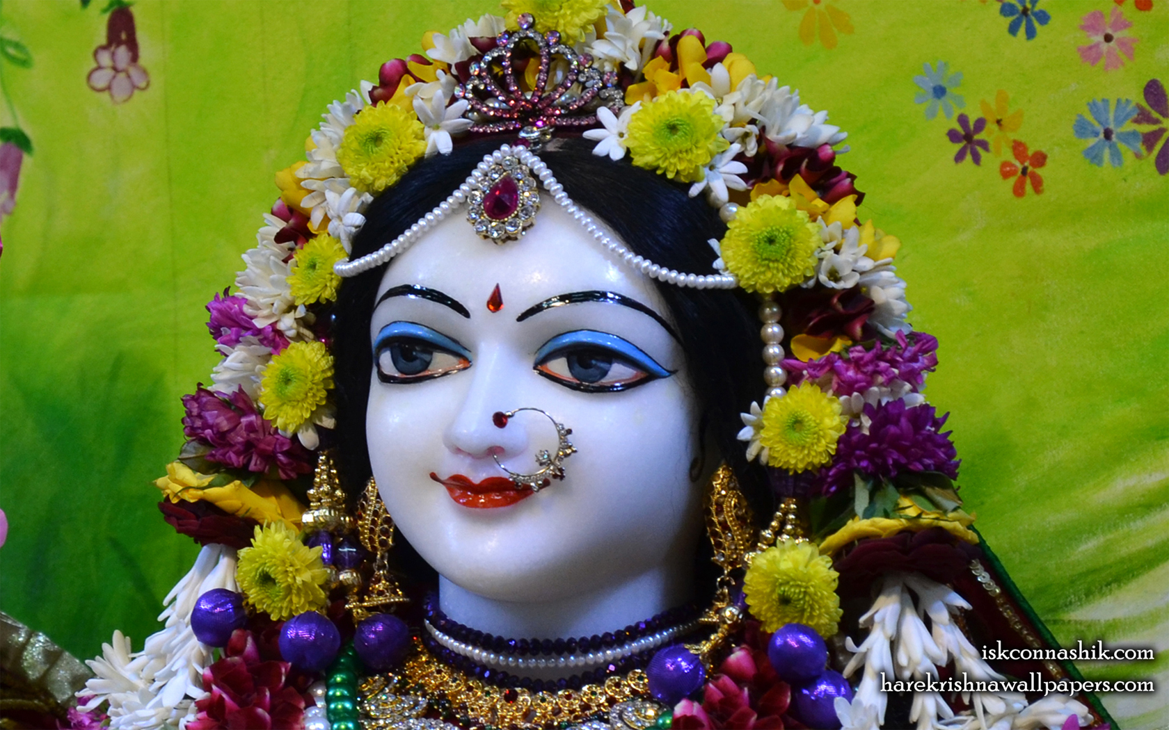 Sri Radha Close up Wallpaper (005) Size 1680x1050 Download