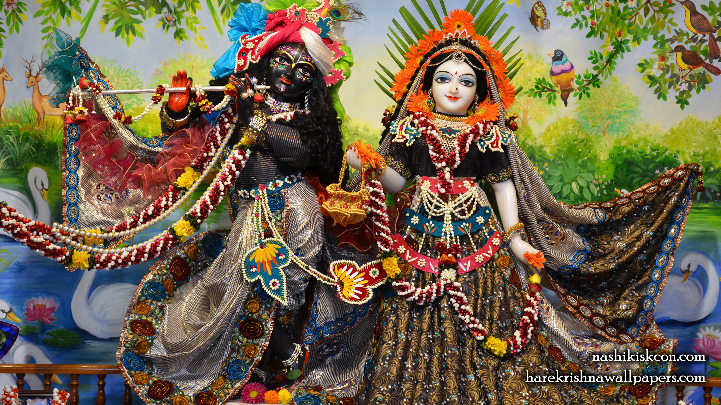 Sri Sri Radha Madan Gopal Wallpaper (005) Size 2400x1350 Download